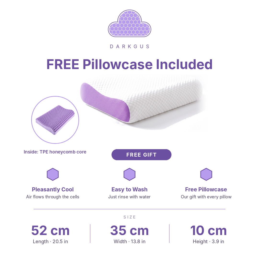 Honeycomb pillow with a breathable TPE core